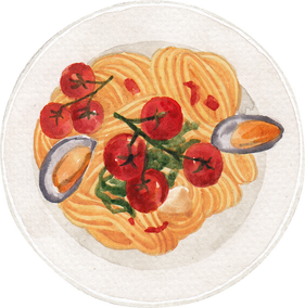 Tomato Pasta Illustration